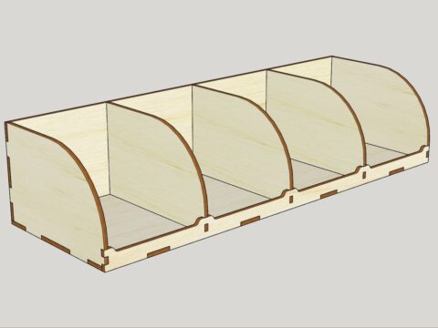 Desk Paper Organizer Laser Cut Free Vector
