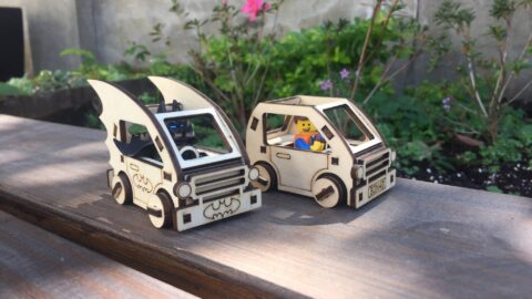 Laser Cutting Smart Car Free Vector