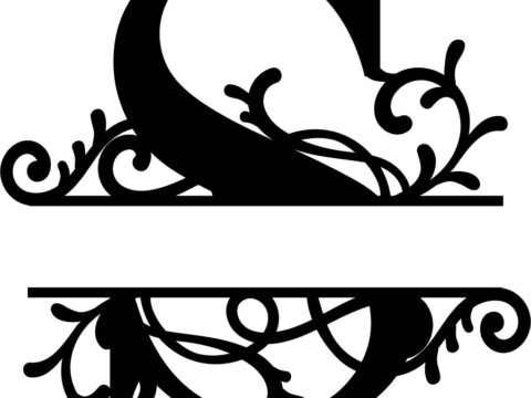 Flourished Split Monogram S Letter Free Vector