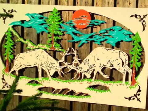 Laser Cut Scenery Wall Art DXF File