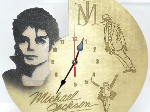 Laser Cut Engraved Michael Jackson Wall Clock Free Vector