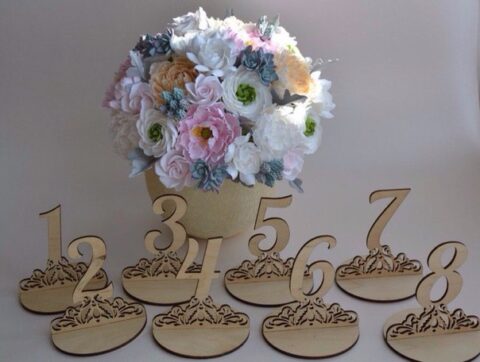 Laser Cut Table Numbers Plywood Templates Free Vector