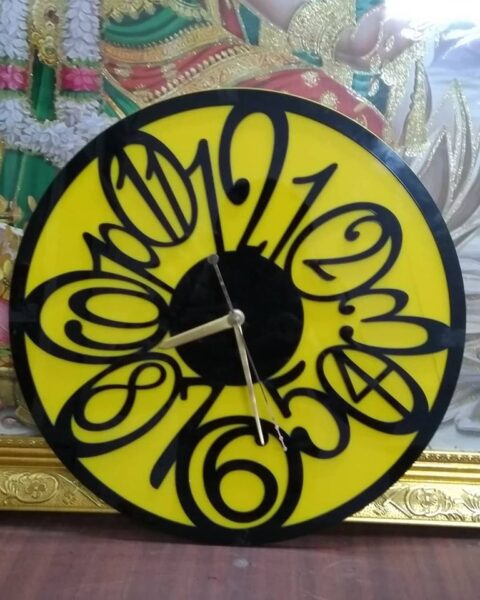 Laser Cut Elegant Acrylic Clock DXF File