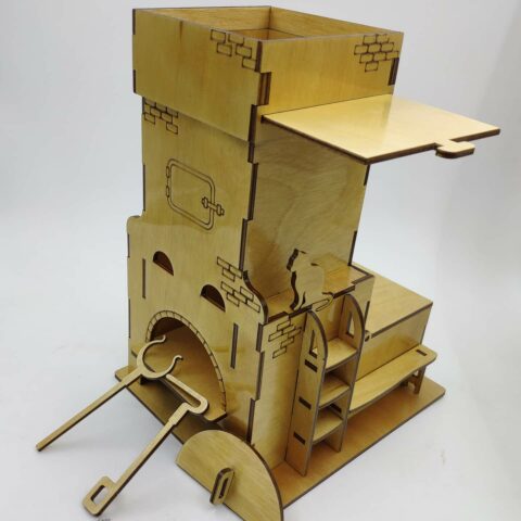 Laser Cut Wood Stove Shape Tea House Free Vector