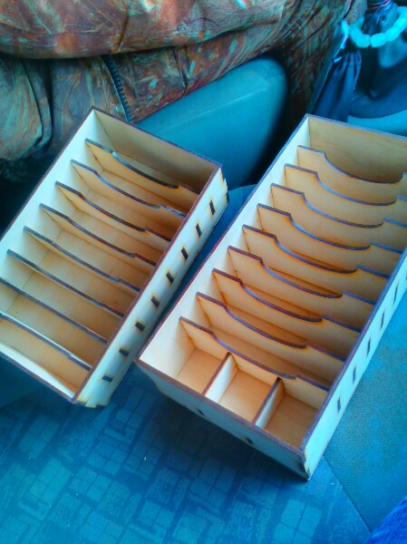 Laser Cut Box Rack for Storage Free Vector