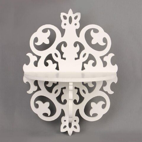 Laser Cut Wall Mounted Shelf Rack Template Free Vector