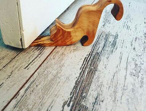 Cat Wooden Door Stop Wedge CNC Cut Template Free Vector