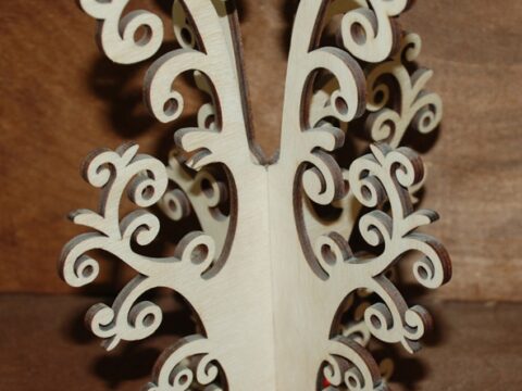 Laser Cut Jewelry Tree Stand Earring Necklace Tree Holder Organizer Free Vector