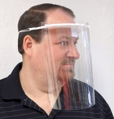 Laser Cut Flip-Up Face Shield Template PDF File