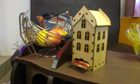 Tea house Laser Cut Free Vector