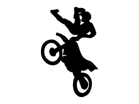 Motorbike Acrobatic dxf File