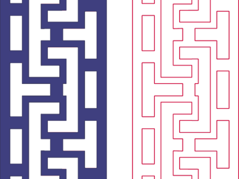 Beautiful border decorative pattern DXF File