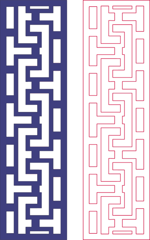 Beautiful border decorative pattern DXF File