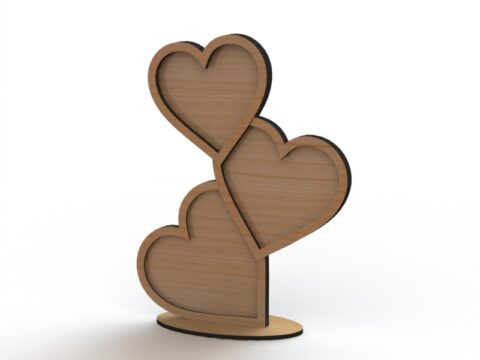 Laser Cut Heart Shape Frame Template Free Vector