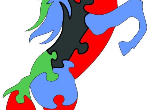 Horse Jigsaw Puzzle Laser Cutting Template Free Vector