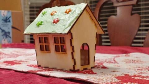 Laser Cut Simple House Template SVG File