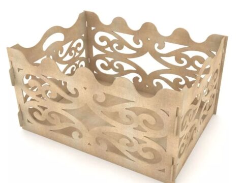 Gift Box For Party Laser Cut Free Vector