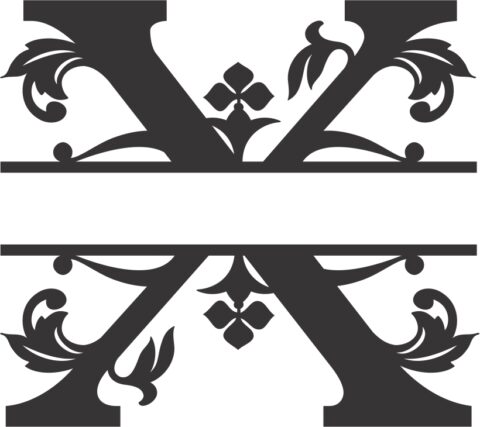 Regal Split Font X DXF File