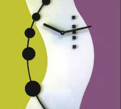 Laser Cut Hi-tech Clock Template Free Vector
