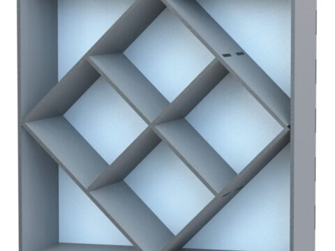 Laser Cut Cabinet Storage Rack DXF File