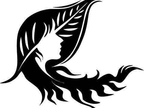 Abstract Girl Face Vector Art Floral jpg Image