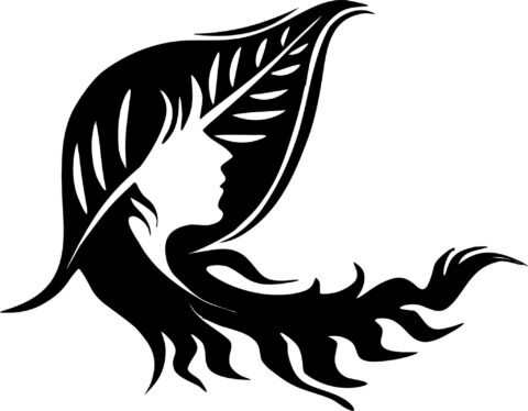 Abstract Girl Face Vector Art Floral jpg Image