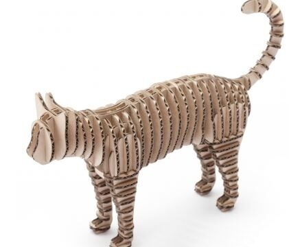 Cat 3D Puzzle DXF File