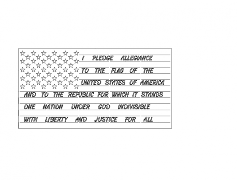 Full Pledge Flag dxf File