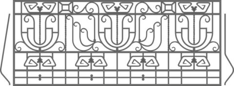 Vector wrought iron modular railings and fences Free Vector