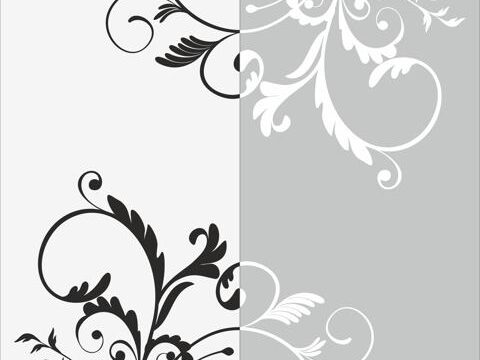 Decorative Floral Pattern Sandblast Pattern Free Vector