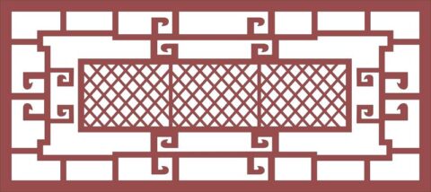 Ornamental Steel Fence Pattern dxf File