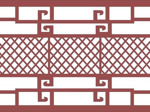 Ornamental Steel Fence Pattern dxf File