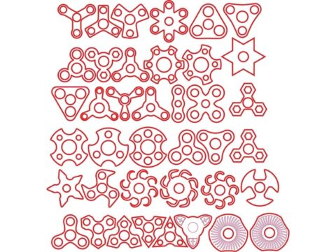 Laser Cut Fidget Spinners Free Vector