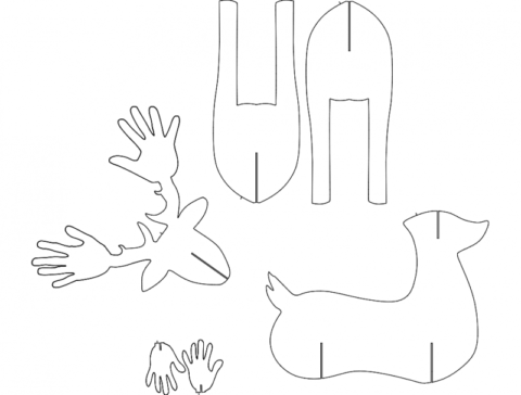 3D Reindeer dxf File