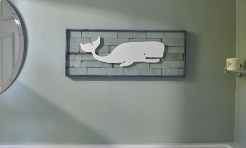 Whale Wood Wall Sign Laser Cut CNC Router Plans SVG File