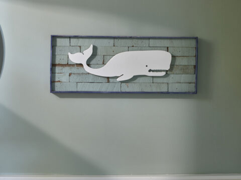 Whale Wood Wall Sign Laser Cut CNC Router Plans SVG File