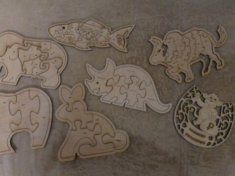 Laser Cut Animals Jigsaw Puzzle Toys Free Vector