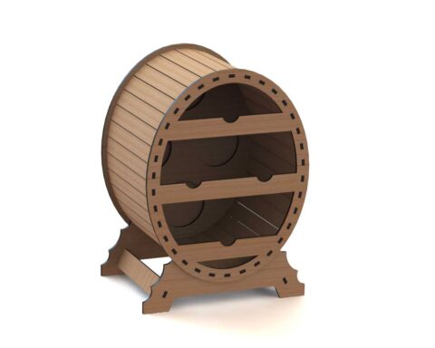 Wine Rack Oval DXF File