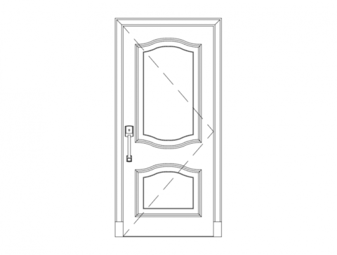Wooden door 13 dxf File