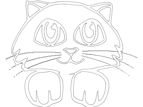 Gato 3(Cat) dxf File