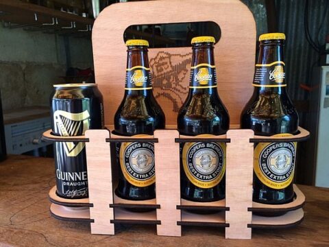 Laser cut beer holder 8 pack DXF File