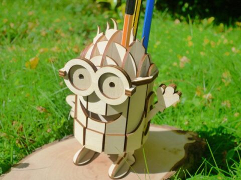 Minion Pencil Holder DXF File