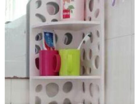 Laser Cut Rack Shelf for Bathroom Free Vector