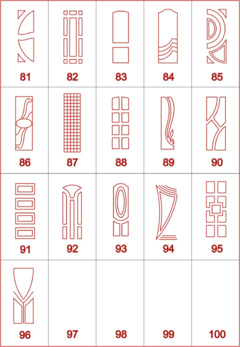 Stylish CNC Cutting Door Designs Free Vector