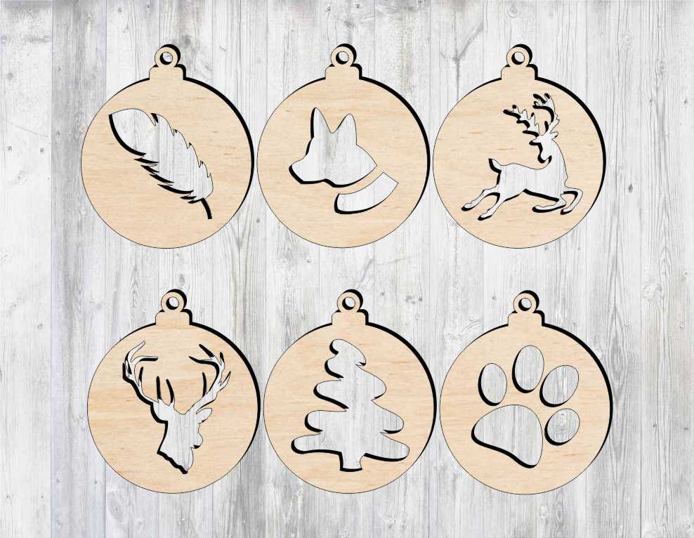 Laser Cut Christmas Tree Decorations Free Vector