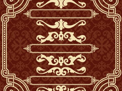 Square Frame With Ornamental Border Free Vector