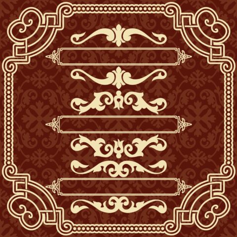 Square Frame With Ornamental Border Free Vector