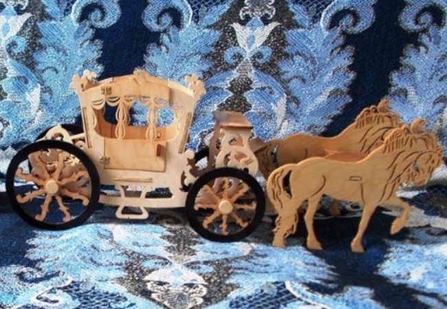 Laser Cut Royal Horse Carriage Horse Cart Free Vector