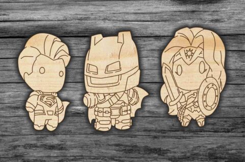 Laser Cut Engraved Badges Icons Free Vector