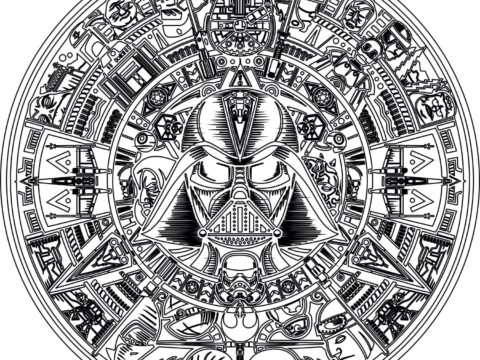 Laser Engraving Star Wars Aztec Calendar Free Vector